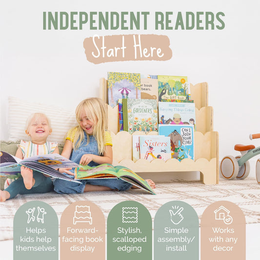 Wooden Kids Bookshelf
