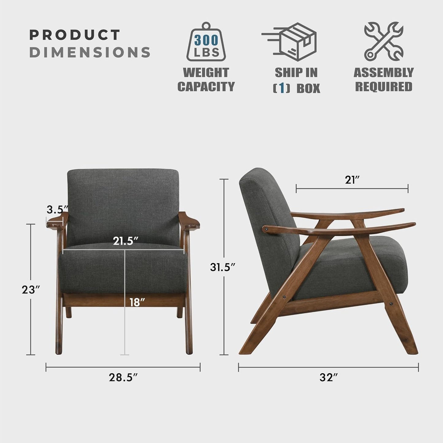 Mid Century Modern Accent Chair