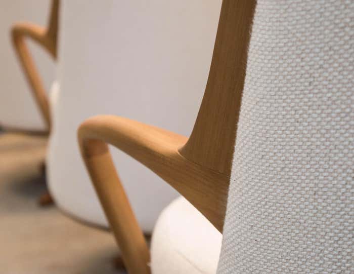 Modern Brazilian Armchair in Solid Wood